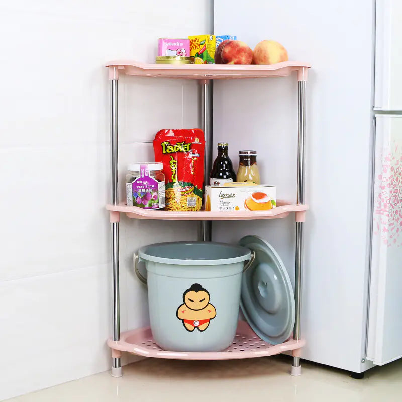 3-Tier Triangular Bathroom Storage Rack for Toilets