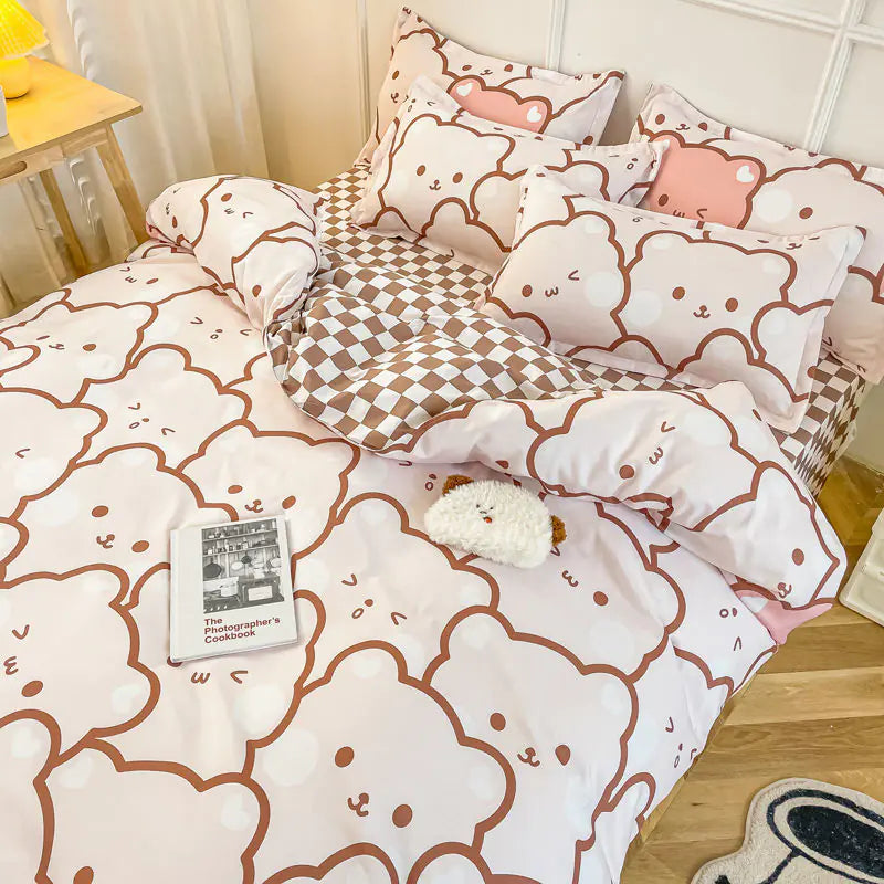 Fashion Cartoon Spring Bedding Sets for Kids & Adults