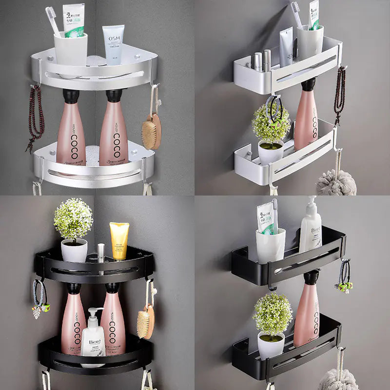 No-Drill Bathroom Storage Rack
