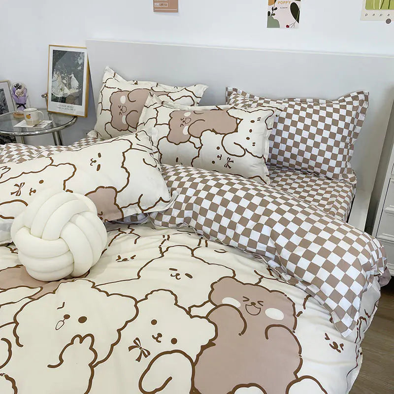 Fashion Cartoon Spring Bedding Sets for Kids & Adults
