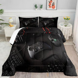 YHXSLY Gamer Comforter Set for Boys Teen Kids Full Size Gaming Comforter Soft Microfiber Gampad Quilt and Pillowcase Video Game Bedding Sets Room Decor