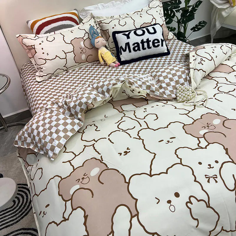 Fashion Cartoon Spring Bedding Sets for Kids & Adults