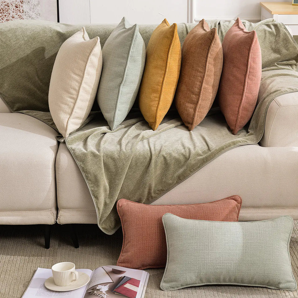 Solid Color Cushion Covers for Sofa and Car (Wholesale)
