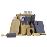 WeeSprout Little Chef Kids Cooking & Baking Set 14 Piece Cooking Set with Real Kitchen Tools & Kids Apron Baking Gift for Girls Boys & Junior Chefs Food Grade Materials Choice of Colors