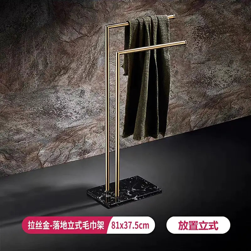 Marble Freestanding Towel Rack for Bathroom Storage