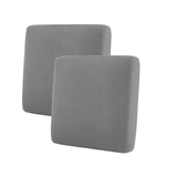 WEYOND Couch Cushion Covers Individual Large Super Stretch Chenille (Sturdier Version) Sofa Cushion Covers Couch Seat Covers Couch Slipcovers Furniture Protector (2 Piece Seat Cushion Covers Grey)