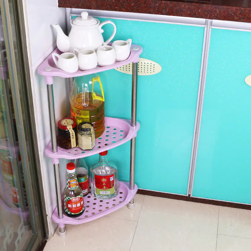 3-Tier Triangular Bathroom Storage Rack for Toilets