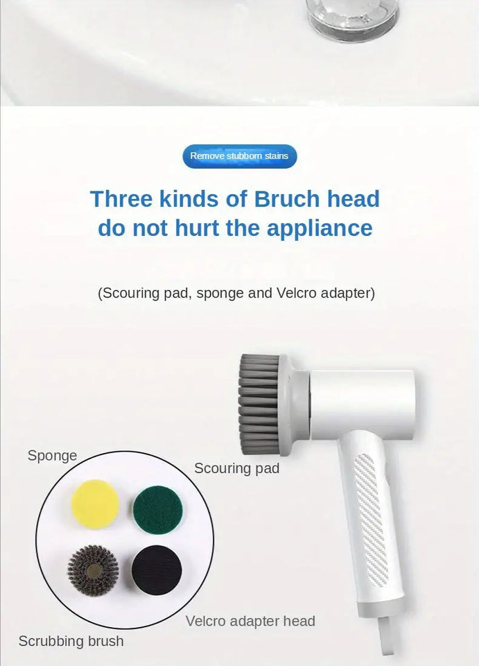 Handheld Electric Cleaning Brush for Kitchen & Home