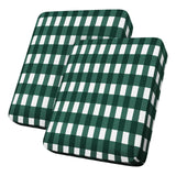 hyha Printing Sofa Couch Cushion Covers Replacement Individual Seat Cushion Covers Magic Sofa Covers Washable for Sectional Pets Pattern Sofa Slipcovers (2 Cushion Loveseat Green White Plaid)